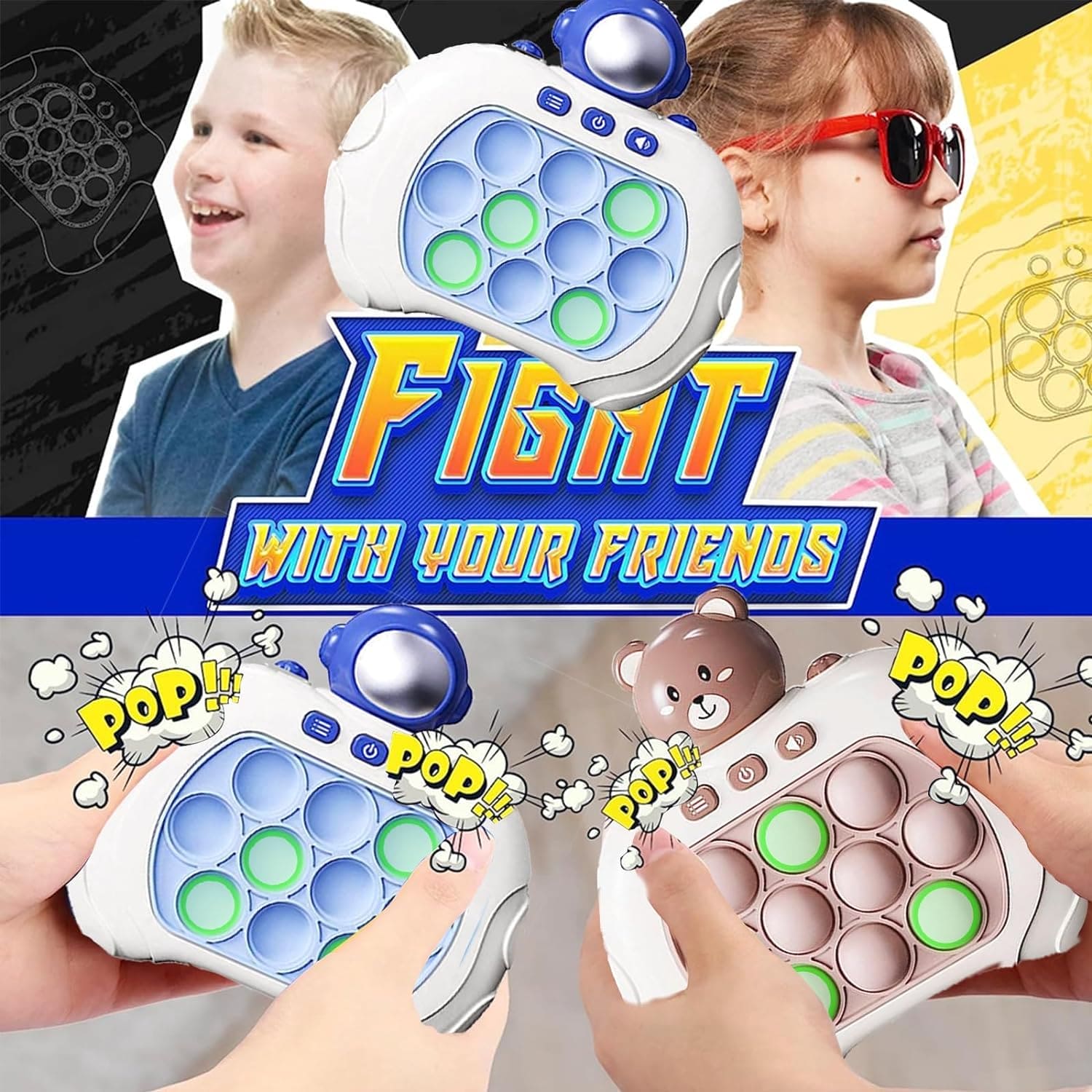 Console Pop Up Toy, Quick Push Game Machine, Light Bubble Puzzle Toy, Electronic Squeeze Poppet Sensory Push Pop Bubble Toy, Anti Pressure Whack A Mole Toy, Autism Sensory Toys for Boys Girls, Rapid Push Puzzle Game Console Pop Up Toy, Quick Push Game Machine, Light Bubble Puzzle Toy, Electronic Squeeze Poppet Sensory Push Pop Bubble Toy, Anti Pressure Whack A Mole Toy, Autism Sensory Toys for Boys Girls, Rapid Push Puzzle Game